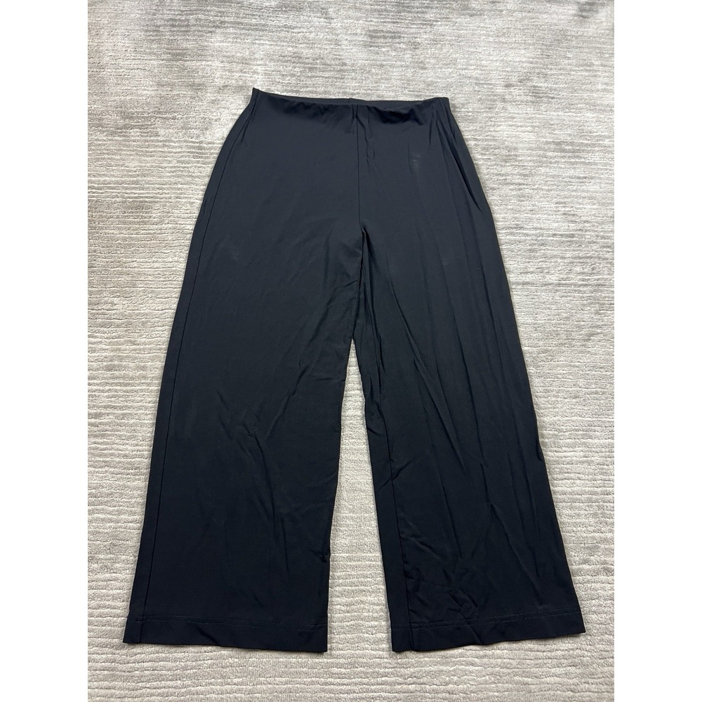 Parisian Signature Pants Womens PS Black Pull‎ On Elastic Waist Rayon Blend
